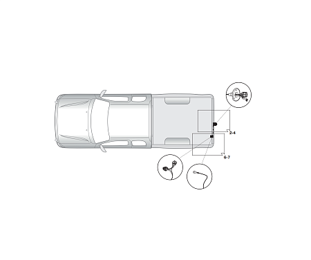 Электрика фаркопа Hak-System (7 pin) для Nissan Navara 2010-2015 12140517 в 