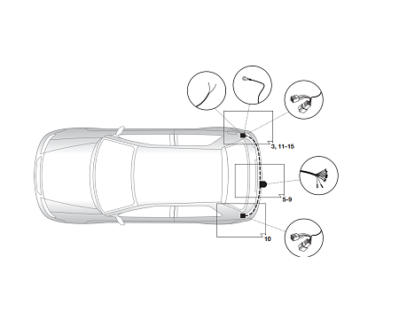 Электрика фаркопа Hak-System (13 pin) для Suzuki SX 4 2006-2016 26500519 в 