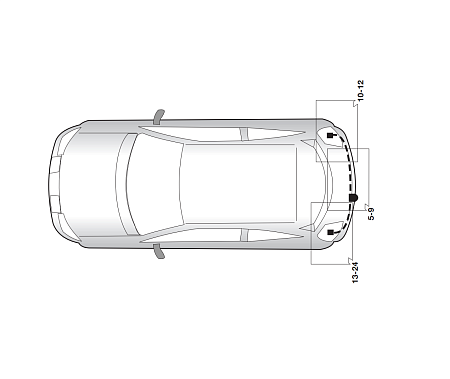 Электрика фаркопа Hak-System (7 pin) для Renault Megane 2006-2008 16180516 в 