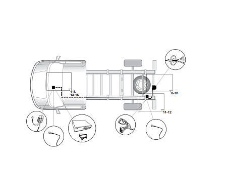 Электрика фаркопа Hak-System (7 pin) для Peugeot Boxer 2006- 12500513 в 