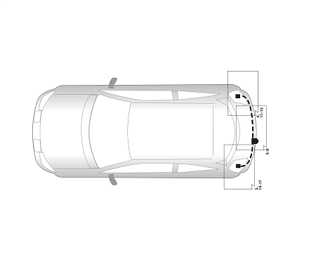 Электрика фаркопа Hak-System (7 pin) для Renault Megane II 2002-2005 16180508 в 