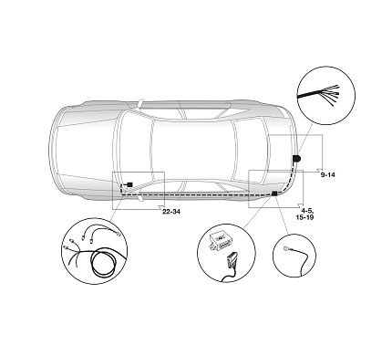 Электрика фаркопа Hak-System (7 pin) для Volkswagen Jetta седан 2005-2011 12270525 в 