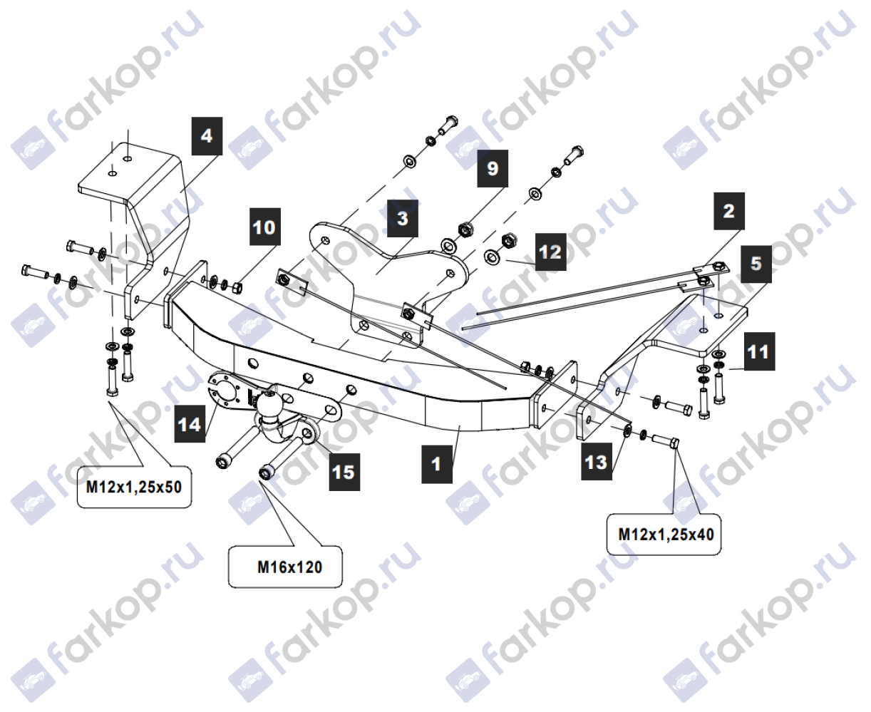 Фаркоп Baltex для Tank 500 2022- 289207 в 