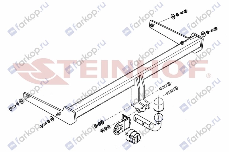 Фаркоп Steinhof для Volkswagen Passat (4D, kombi) 2010-2014 V-143 в 