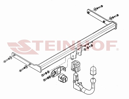 Фаркоп Steinhof для Skoda Rapid 2012-2020 S-311 в 