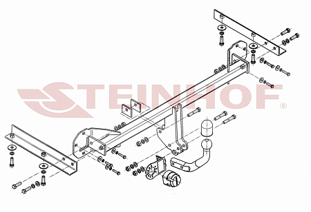 Фаркоп Steinhof для Honda Civic (5 дв.хетчбек) 2012-2015 H-042 в 