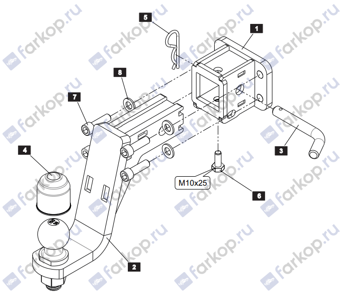 Фаркоп Sheriff для Haval H9 2015- 4552.32 в 