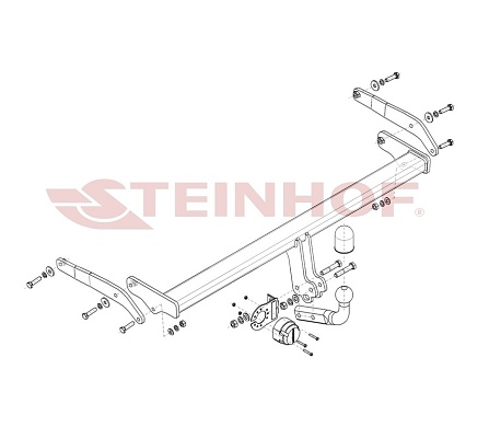 Фаркоп Steinhof для Audi A3 (седан, хетчбек) 2020- A-125 в 