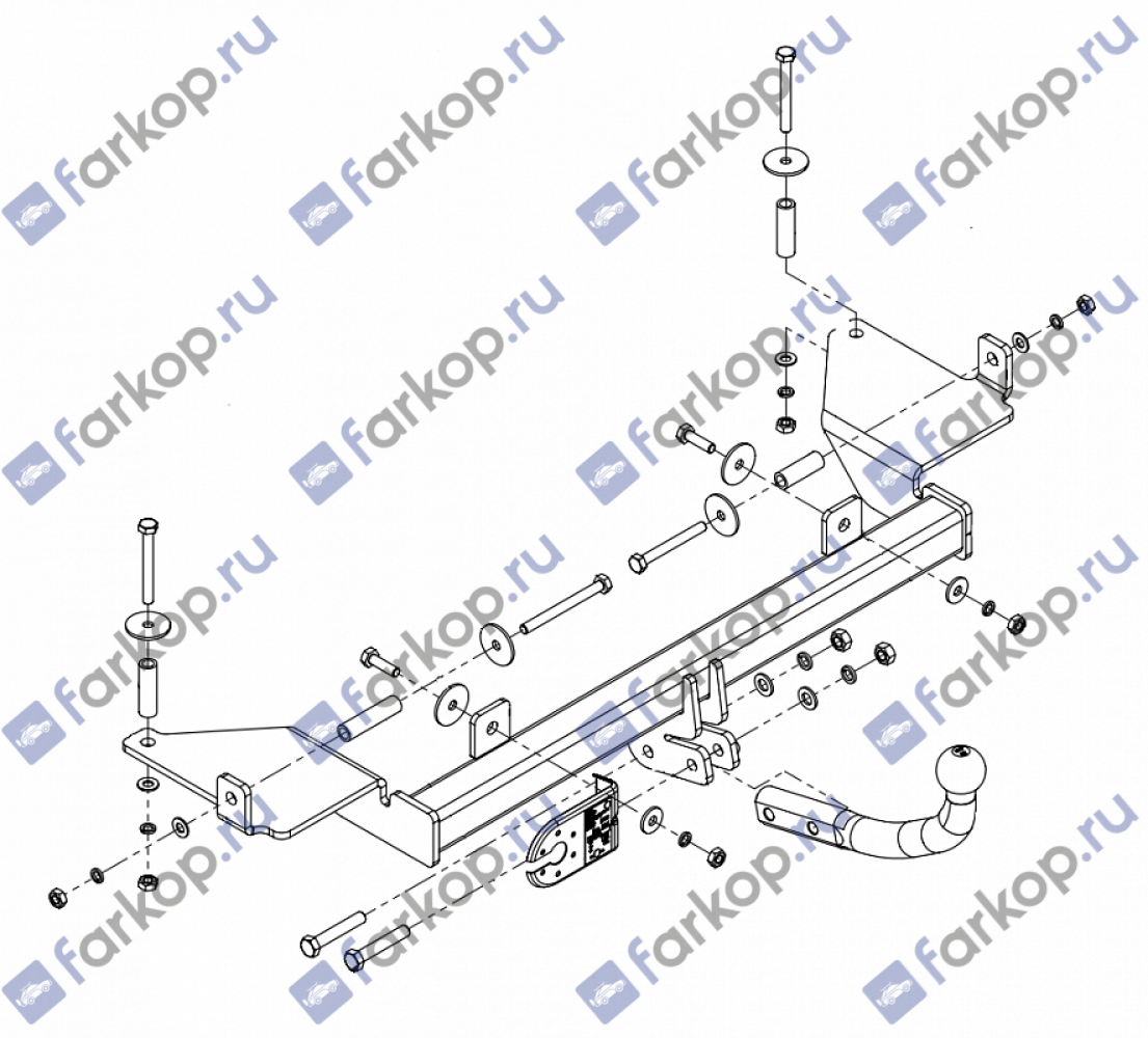 Фаркоп Imiola для Chevrolet Lanos (седан) 2004-2009 D.005 в 