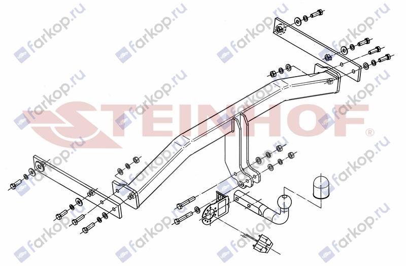 Фаркоп Steinhof для Volkswagen Tiguan 2007-2017 V-127 в 