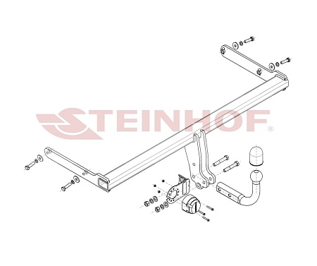 Фаркоп Steinhof для Volkswagen Golf Cross 2007-2014 V-068 в 